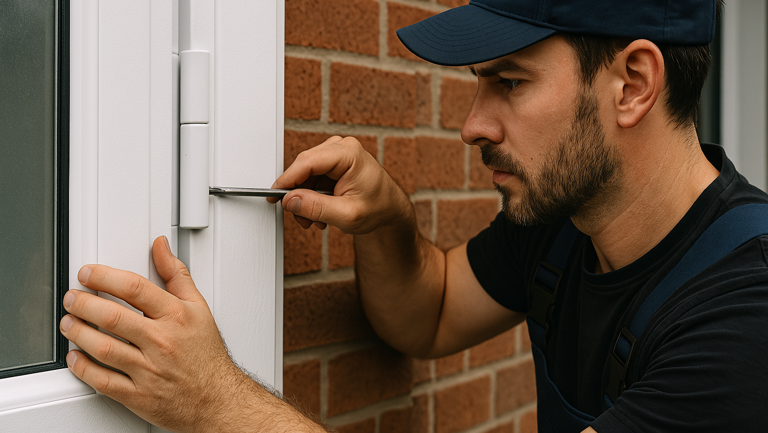 adjusting upvc door hinges, door repairs surrey